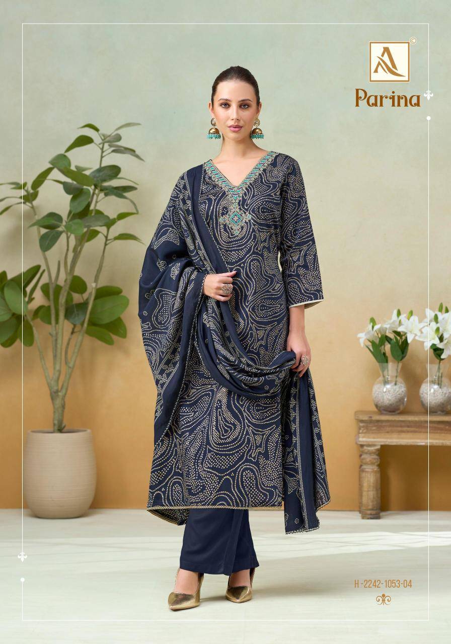 Alok suit parina Designer dress material wholesalers